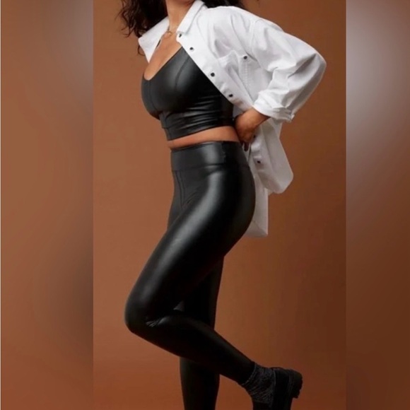aerie Pants - Offline By Aerie Real Luxe Black Faux Leather Leggings